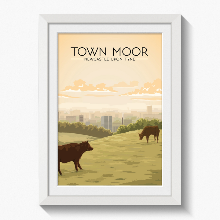 Town Moor Newcastle upon Tyne Travel Poster