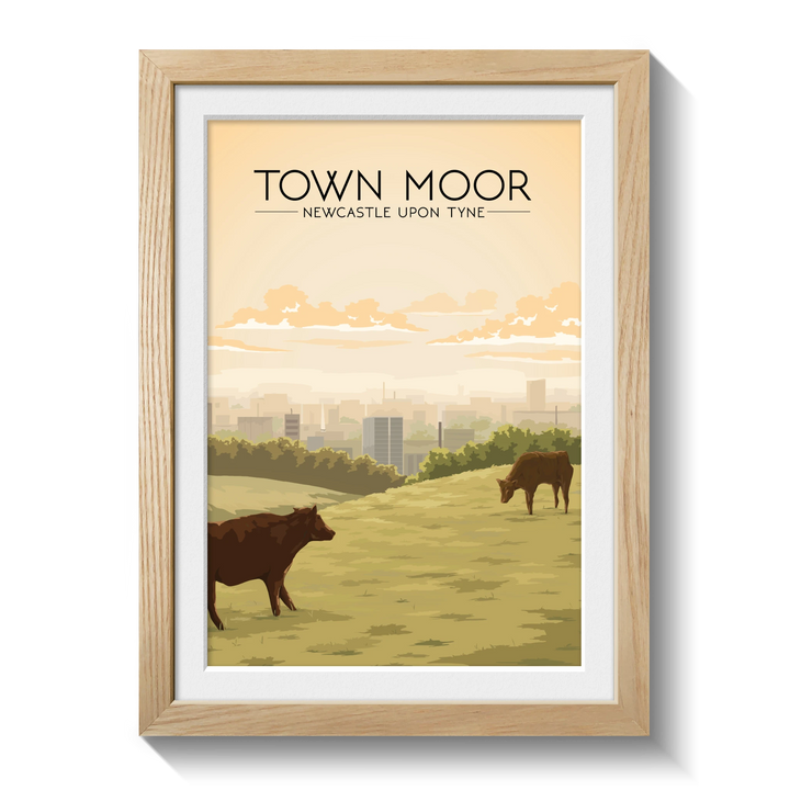 Town Moor Newcastle upon Tyne Travel Poster