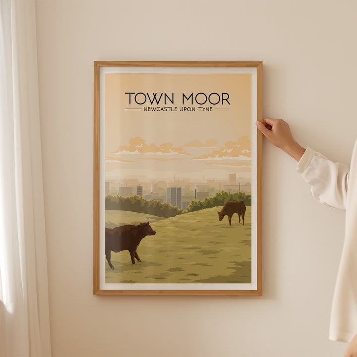 Town Moor Newcastle upon Tyne Travel Poster
