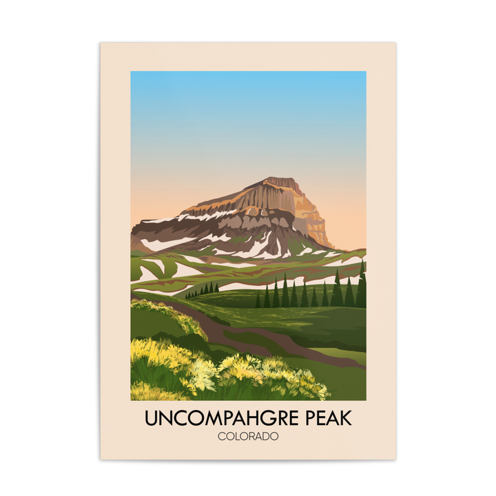 Uncompahgre Peak Colorado USA Travel Poster