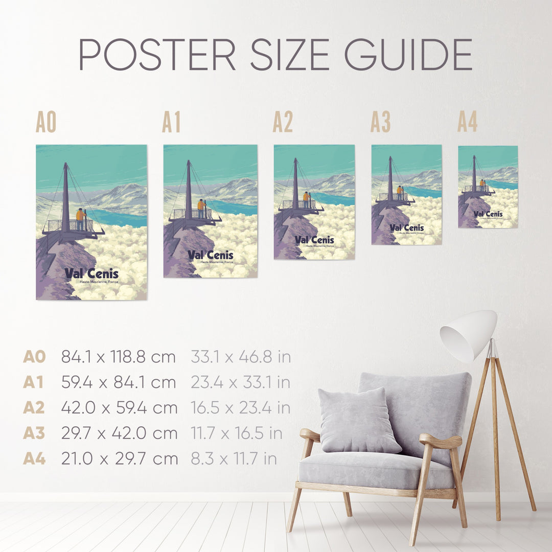 Val Cenis Ski Resort Travel Poster