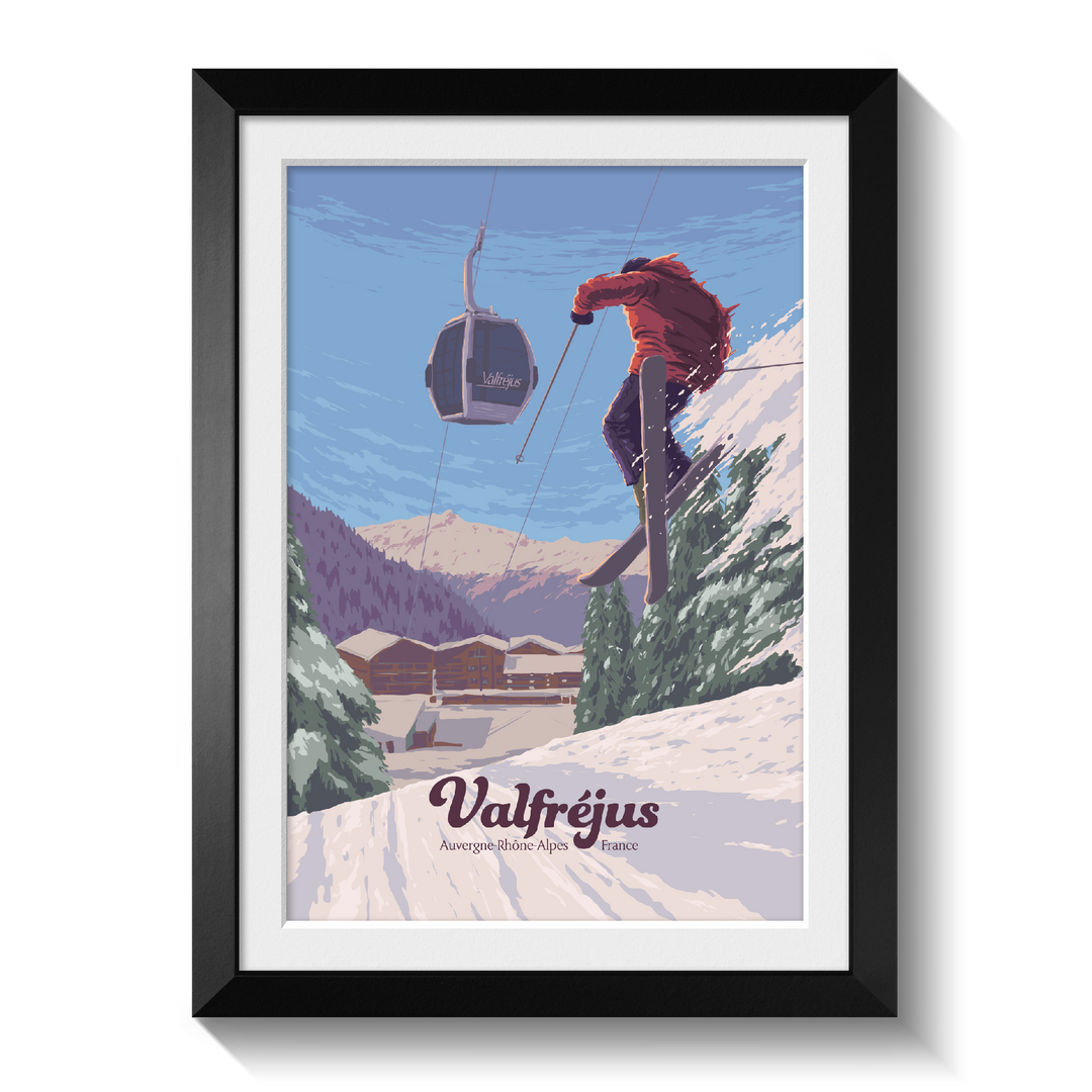 Valfrejus Ski Resort Travel Poster