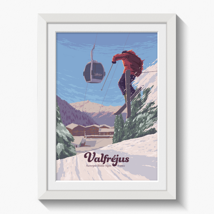 Valfrejus Ski Resort Travel Poster