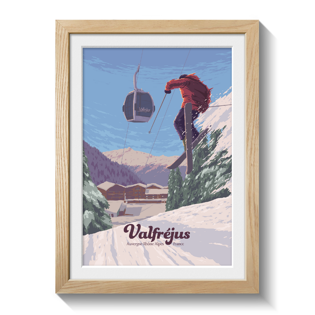 Valfrejus Ski Resort Travel Poster