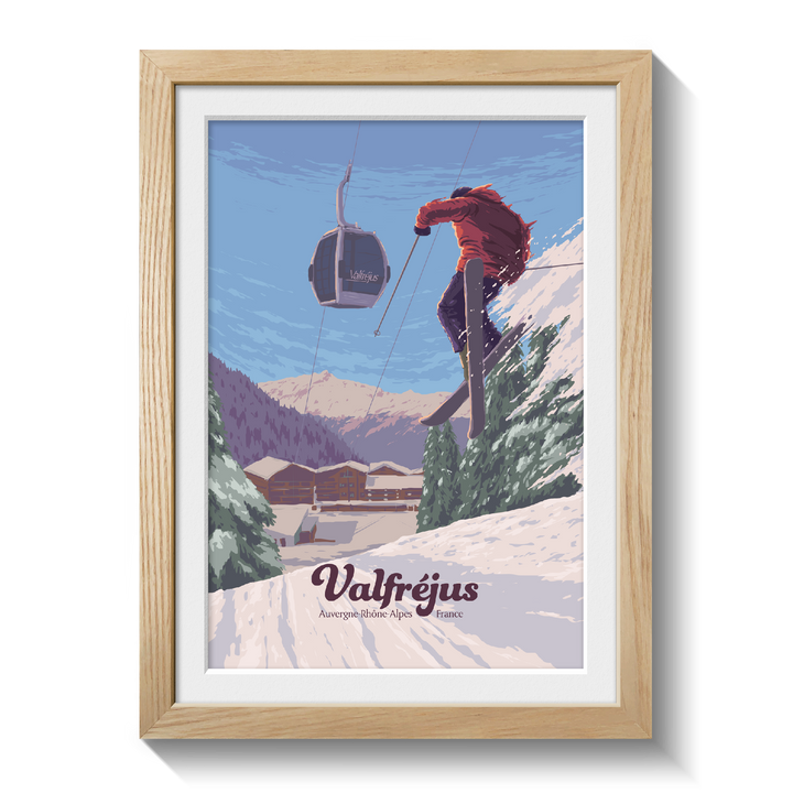 Valfrejus Ski Resort Travel Poster