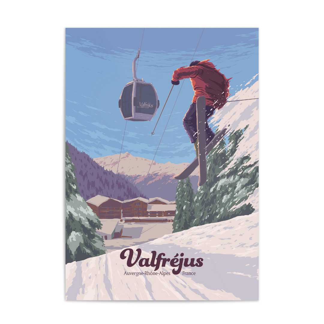 Valfrejus Ski Resort Travel Poster