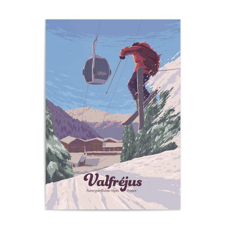 Valfrejus Ski Resort Travel Poster