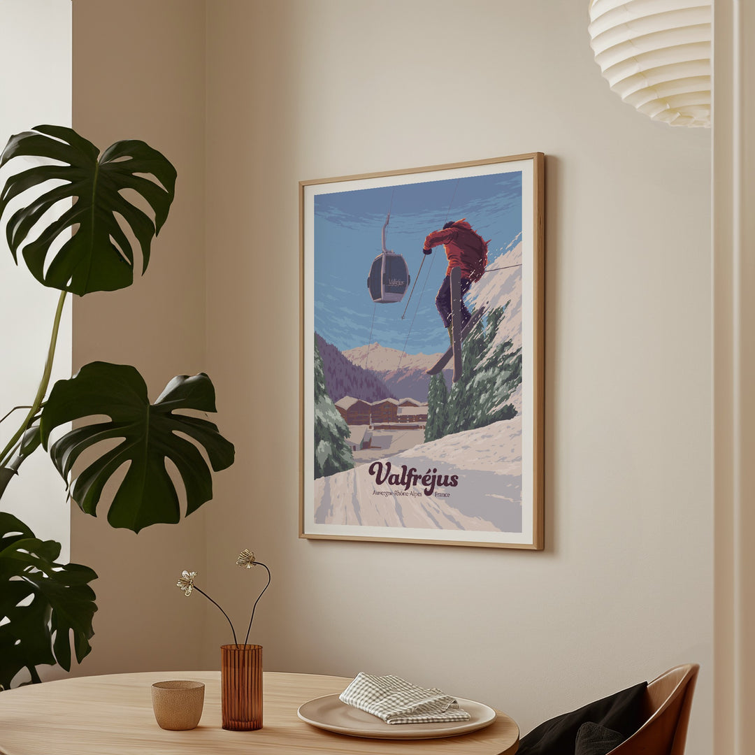 Valfrejus Ski Resort Travel Poster