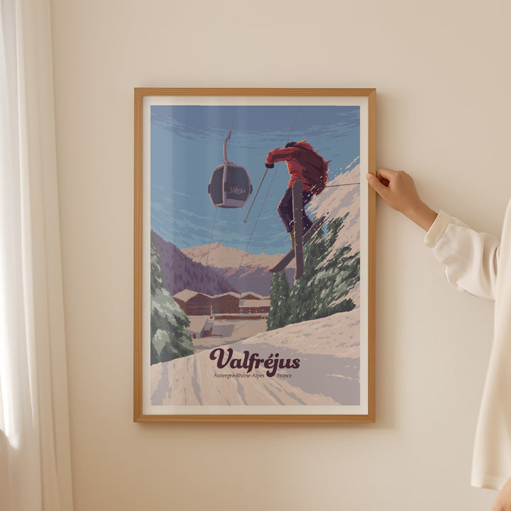 Valfrejus Ski Resort Travel Poster