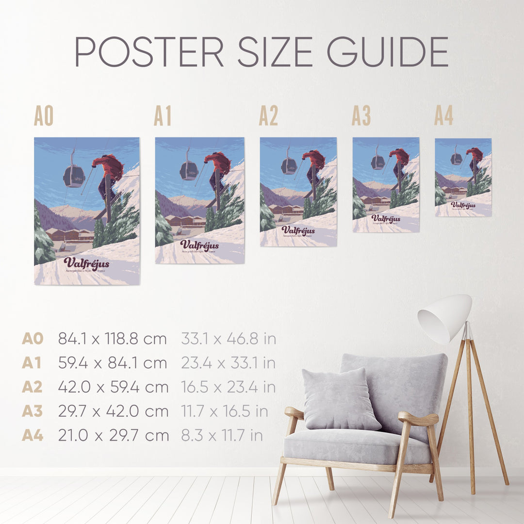 Valfrejus Ski Resort Travel Poster