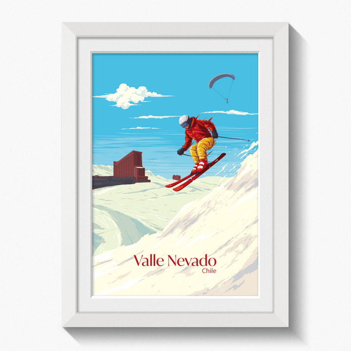 Valle Nevado Chile Ski Resort Travel Poster
