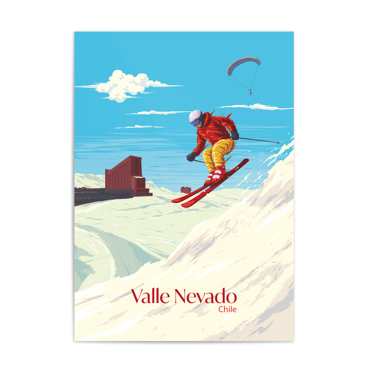 Valle Nevado Chile Ski Resort Travel Poster