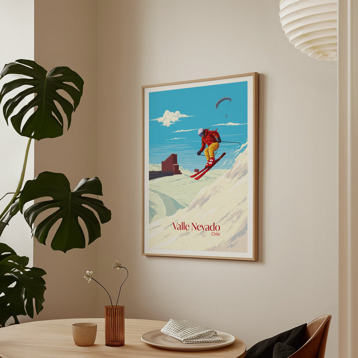 Valle Nevado Chile Ski Resort Travel Poster