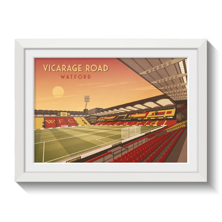 Vicarage Road Watford Stadium Travel Poster