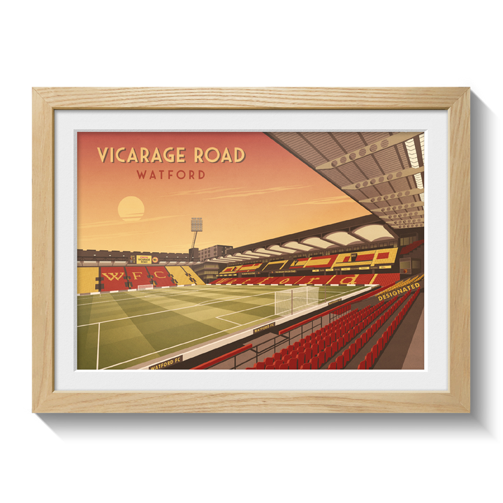 Vicarage Road Watford Stadium Travel Poster