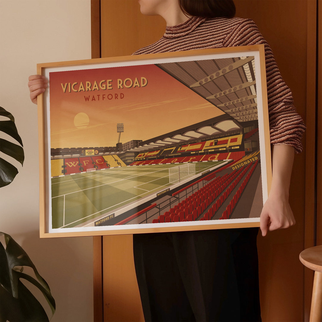 Vicarage Road Watford Stadium Travel Poster