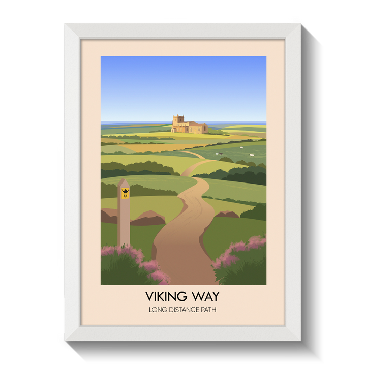 The Viking Way Long Distance Hiking Trail Travel Poster