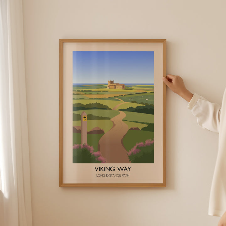 The Viking Way Long Distance Hiking Trail Travel Poster