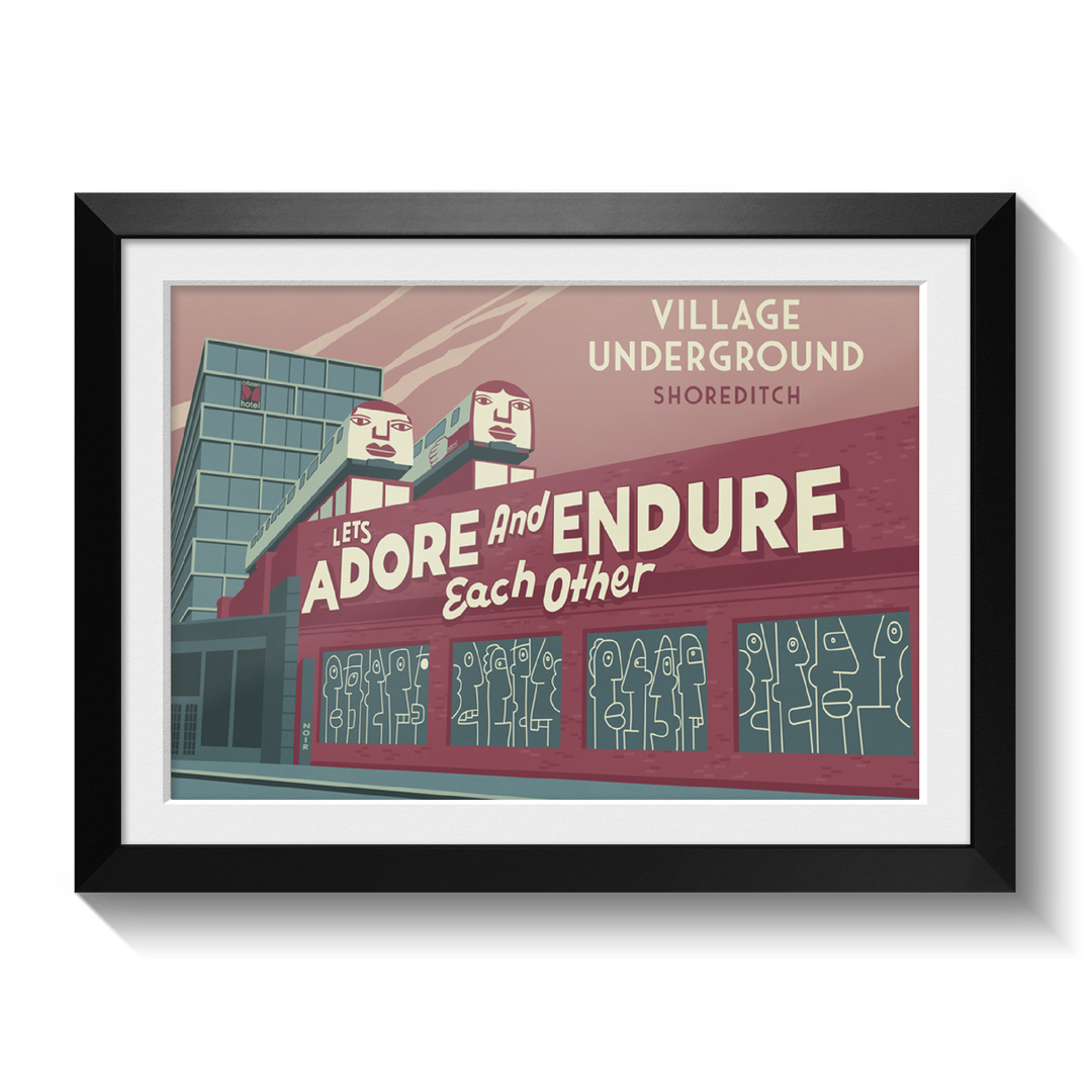 Village Underground Shoreditch London Travel Poster
