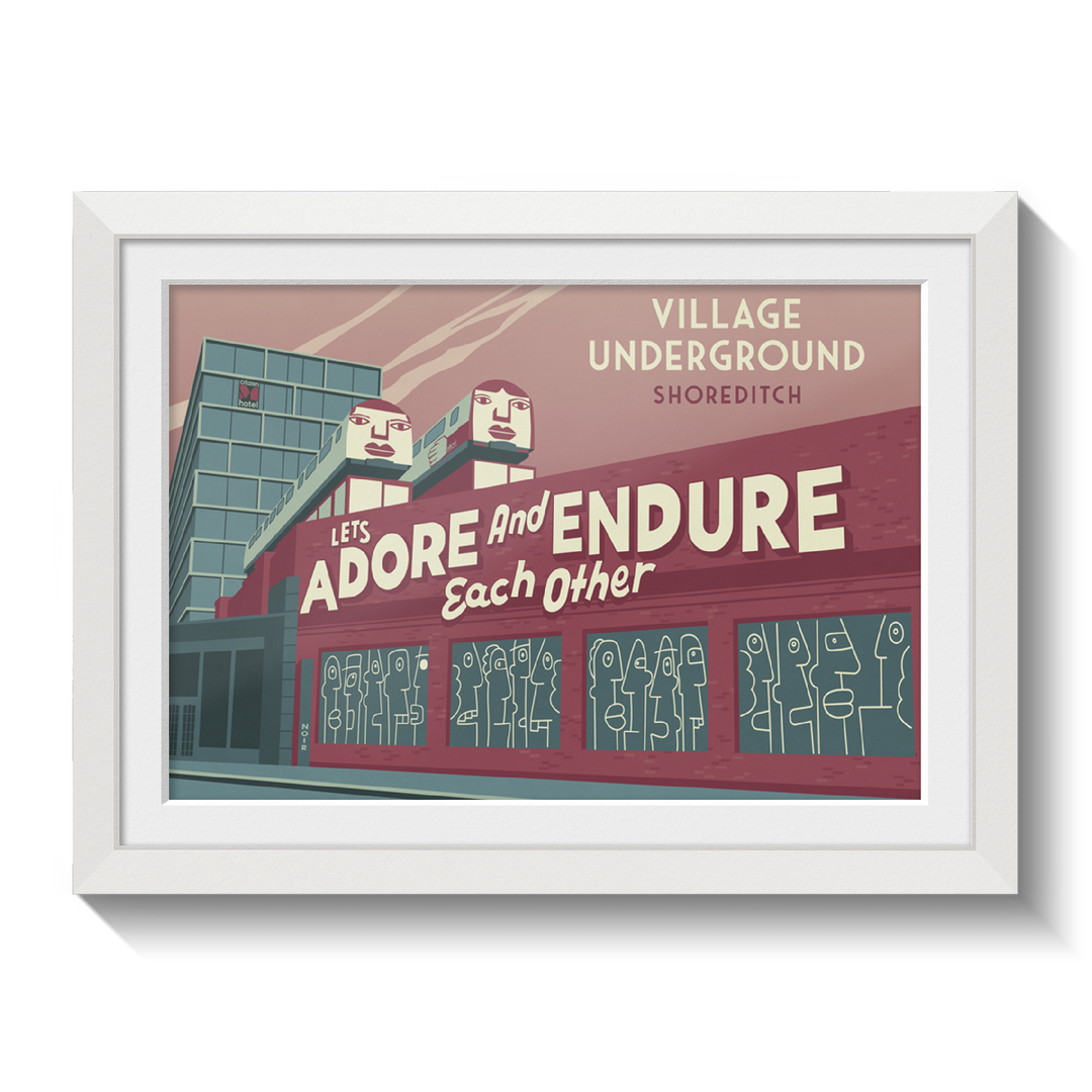 Village Underground Shoreditch London Travel Poster