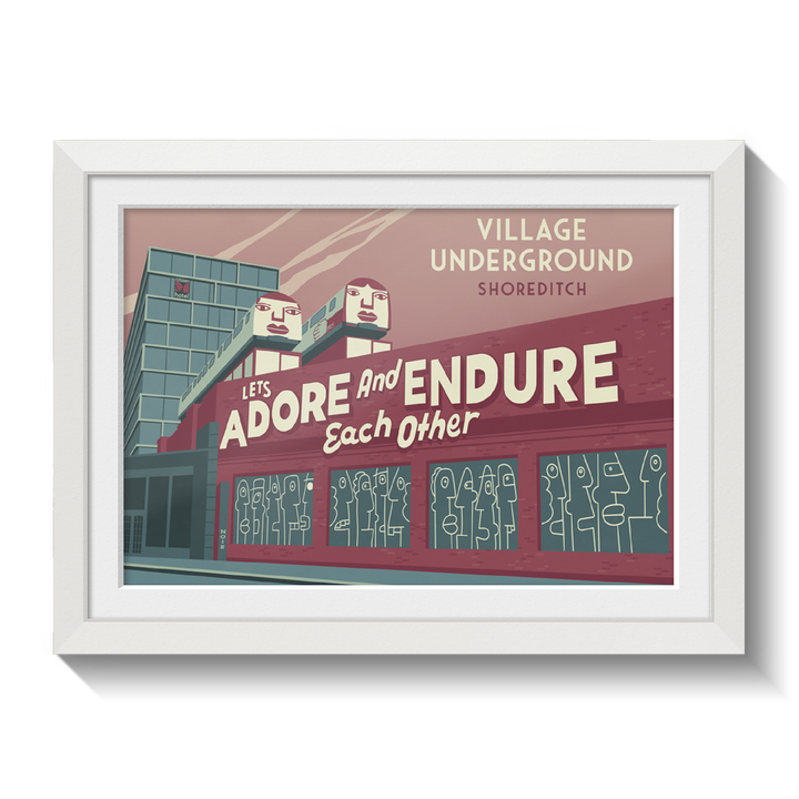 Village Underground Shoreditch London Travel Poster