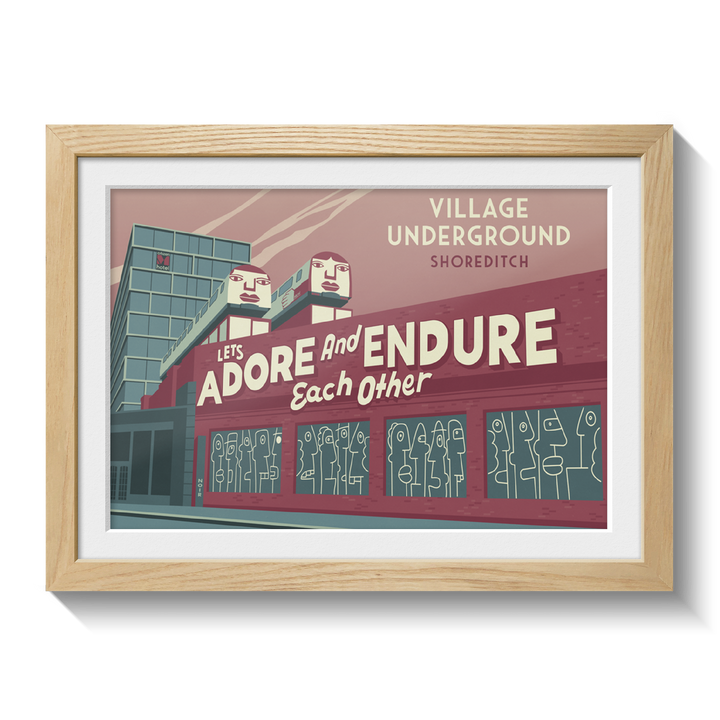 Village Underground Shoreditch London Travel Poster