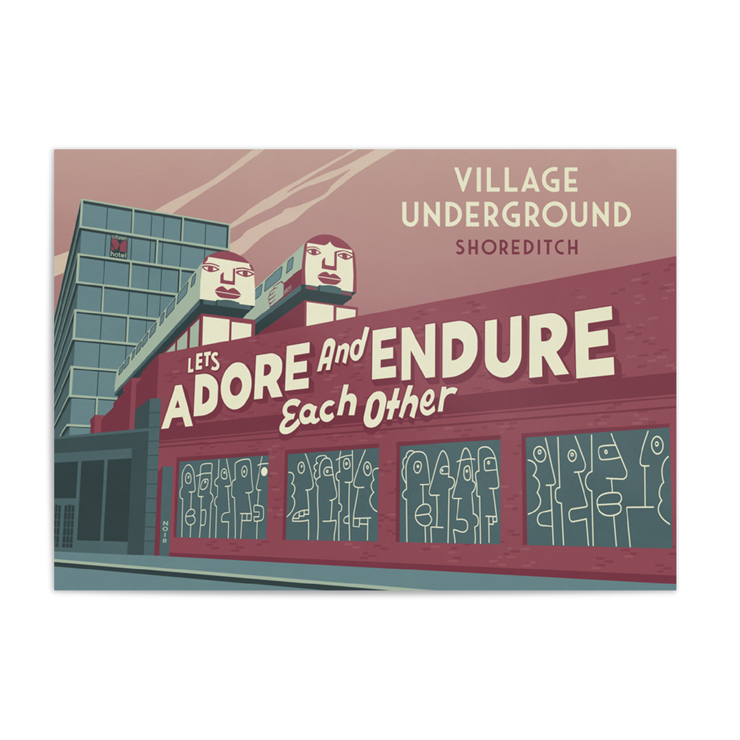 Village Underground Shoreditch London Travel Poster