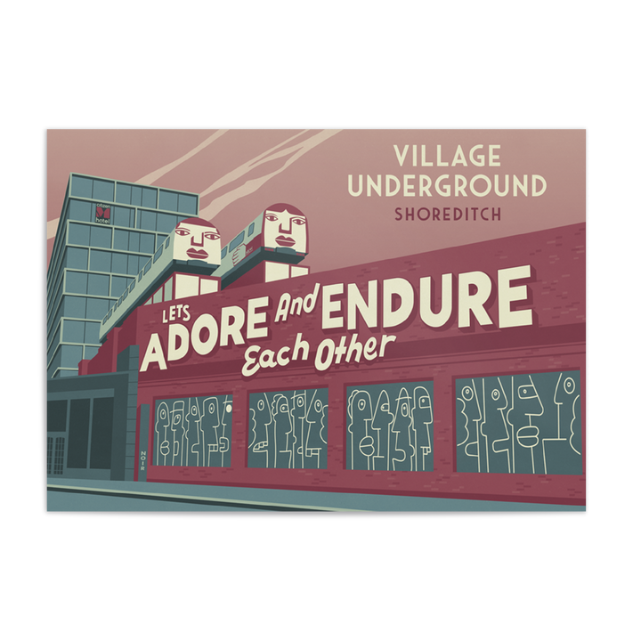 Village Underground Shoreditch London Travel Poster