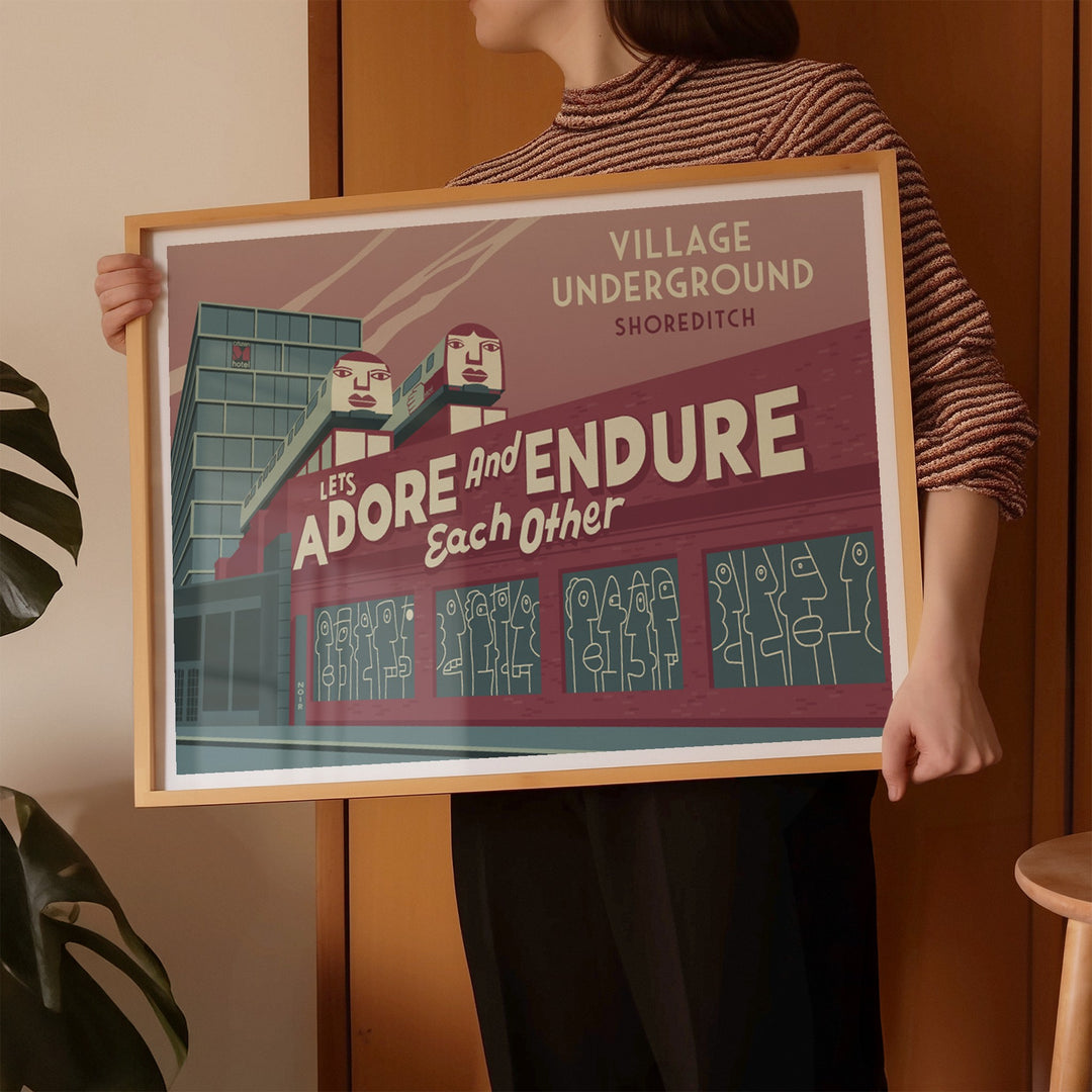 Village Underground Shoreditch London Travel Poster