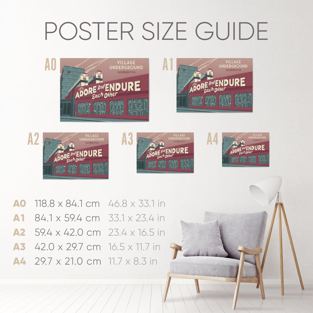 Village Underground Shoreditch London Travel Poster