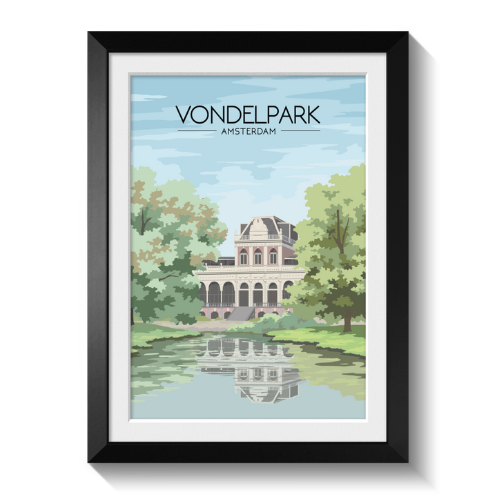 Vondelpark Amsterdam Travel Poster