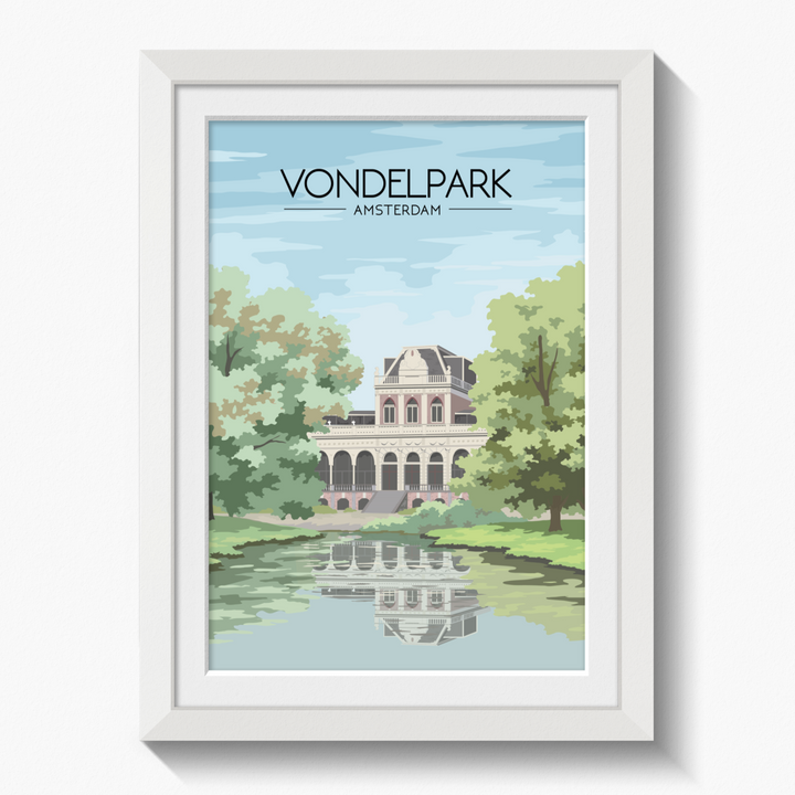 Vondelpark Amsterdam Travel Poster