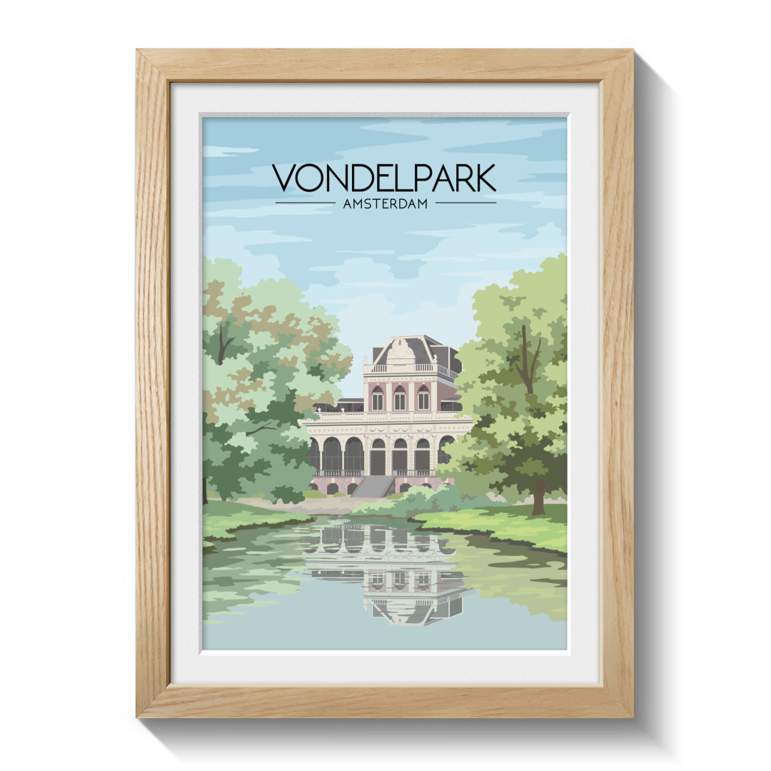 Vondelpark Amsterdam Travel Poster