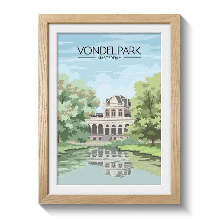 Vondelpark Amsterdam Travel Poster