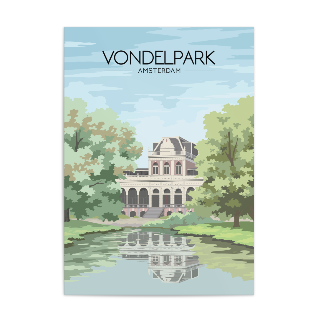 Vondelpark Amsterdam Travel Poster