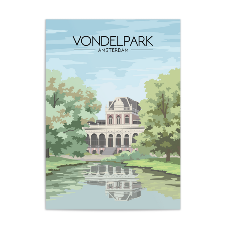 Vondelpark Amsterdam Travel Poster