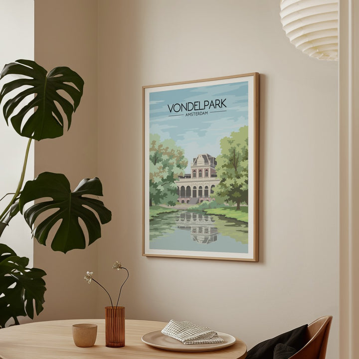 Vondelpark Amsterdam Travel Poster