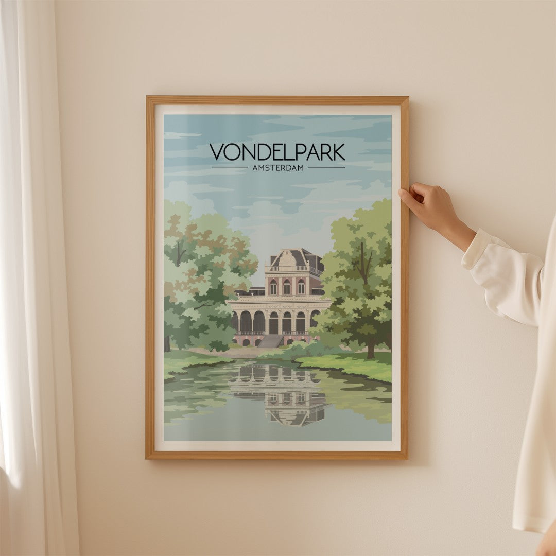 Vondelpark Amsterdam Travel Poster