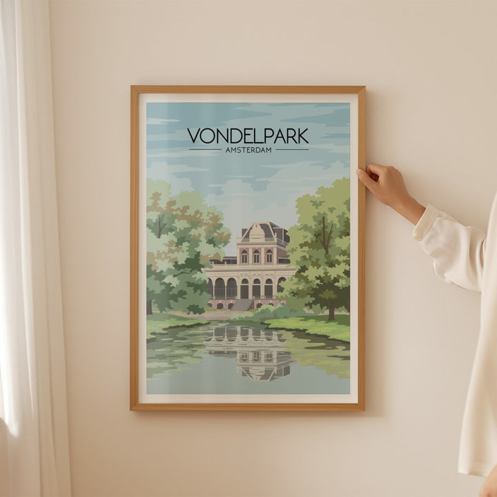 Vondelpark Amsterdam Travel Poster