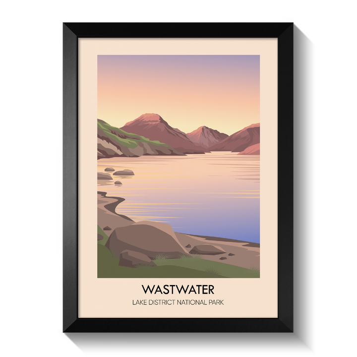 Wastwater Lake District Travel Poster