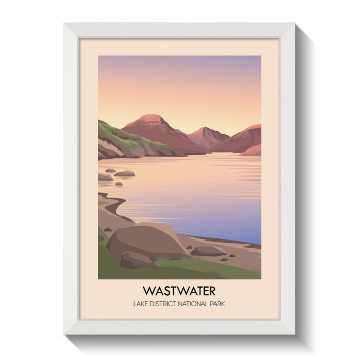 Wastwater Lake District Travel Poster