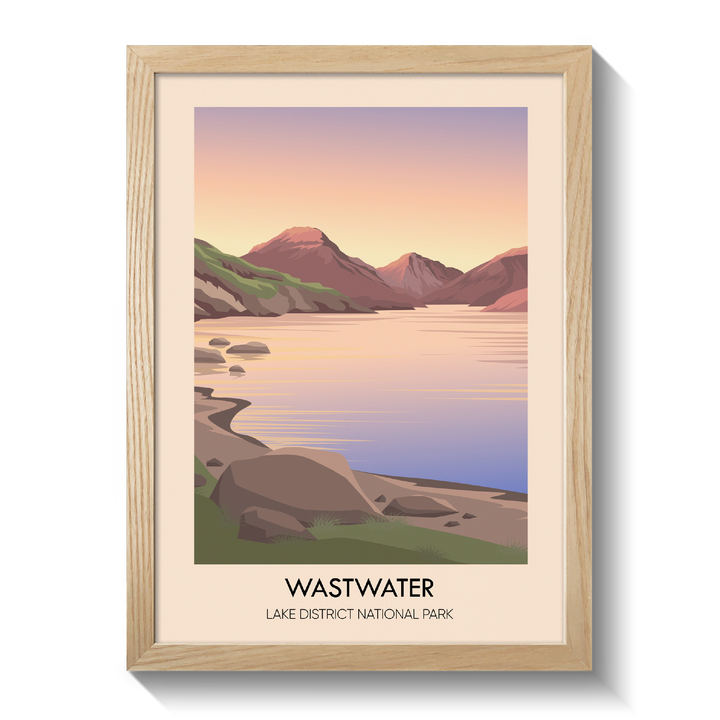 Wastwater Lake District Travel Poster