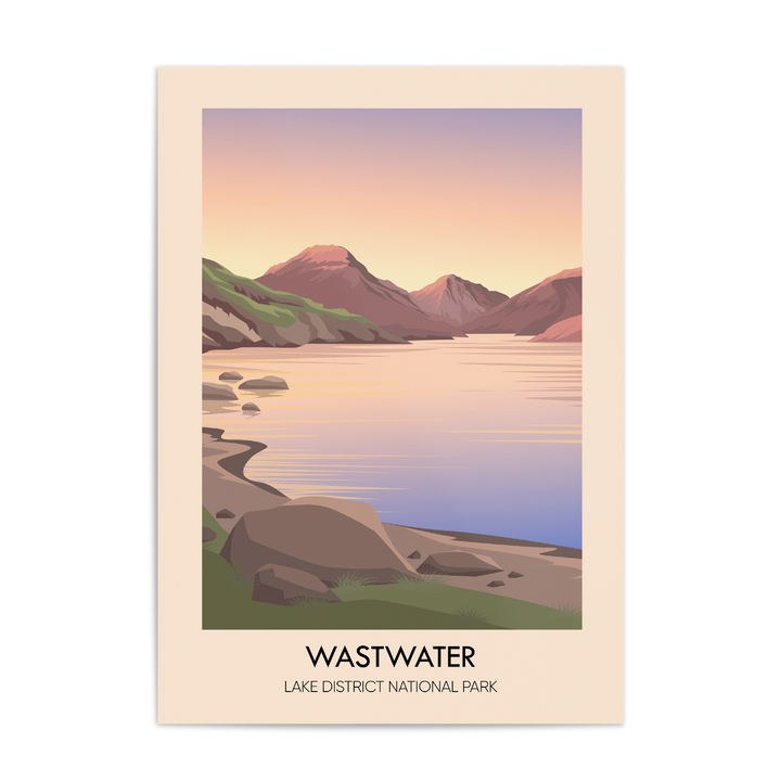 Wastwater Lake District Travel Poster
