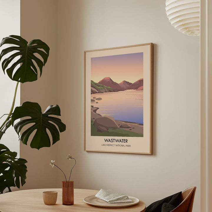 Wastwater Lake District Travel Poster