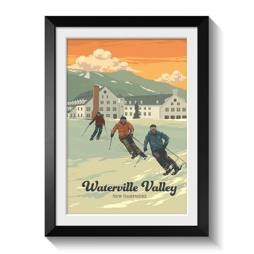 Waterville Valley New Hampshire Ski Resort Travel Poster