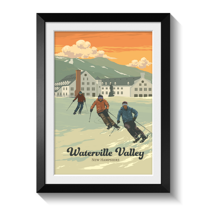 Waterville Valley New Hampshire Ski Resort Travel Poster
