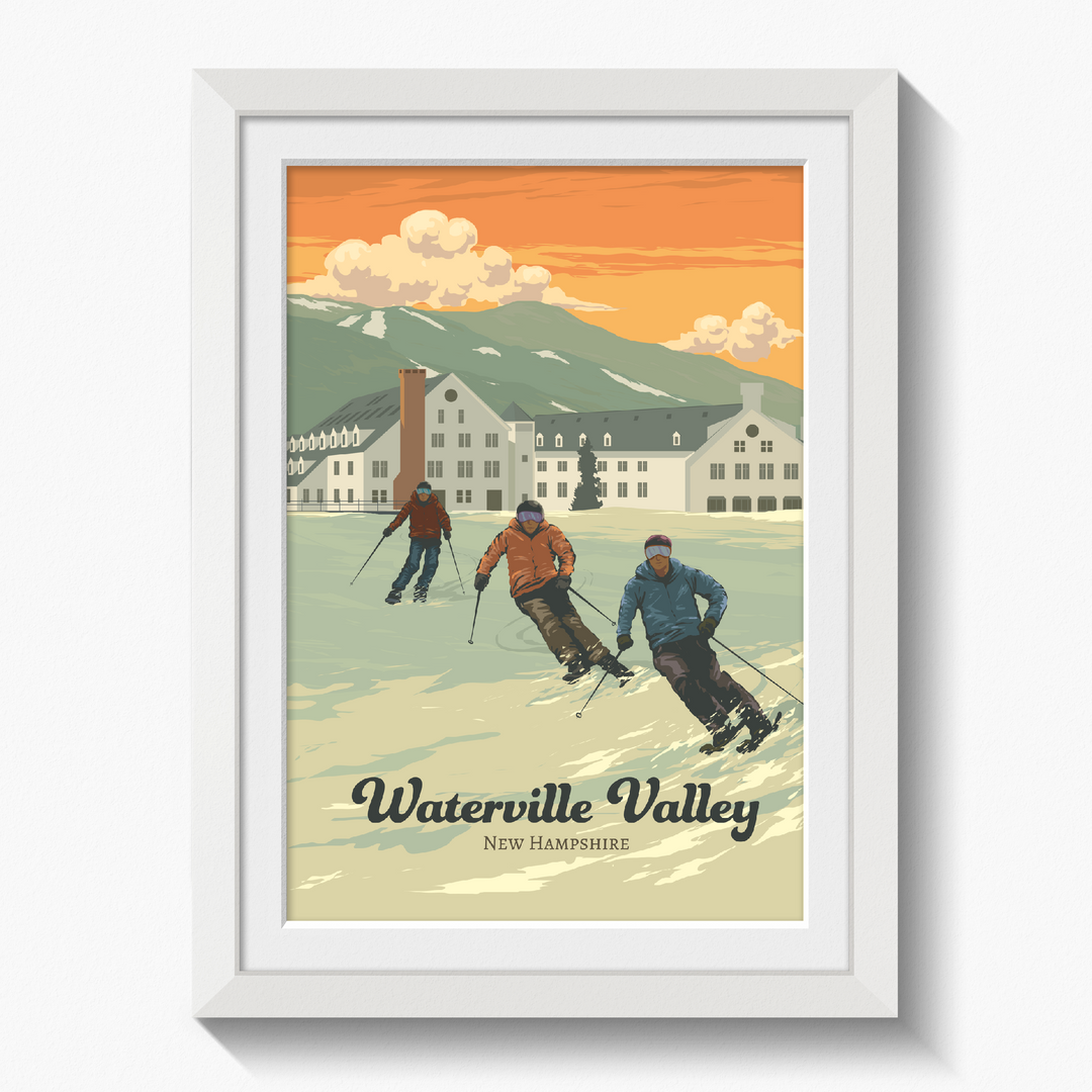 Waterville Valley New Hampshire Ski Resort Travel Poster