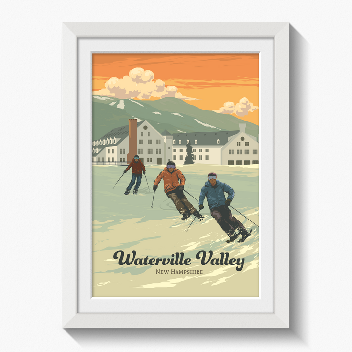 Waterville Valley New Hampshire Ski Resort Travel Poster