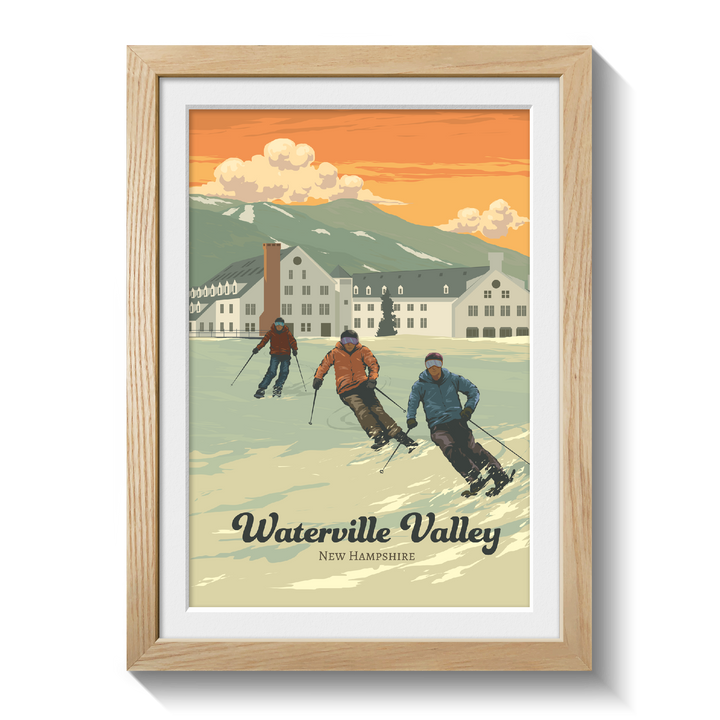 Waterville Valley New Hampshire Ski Resort Travel Poster