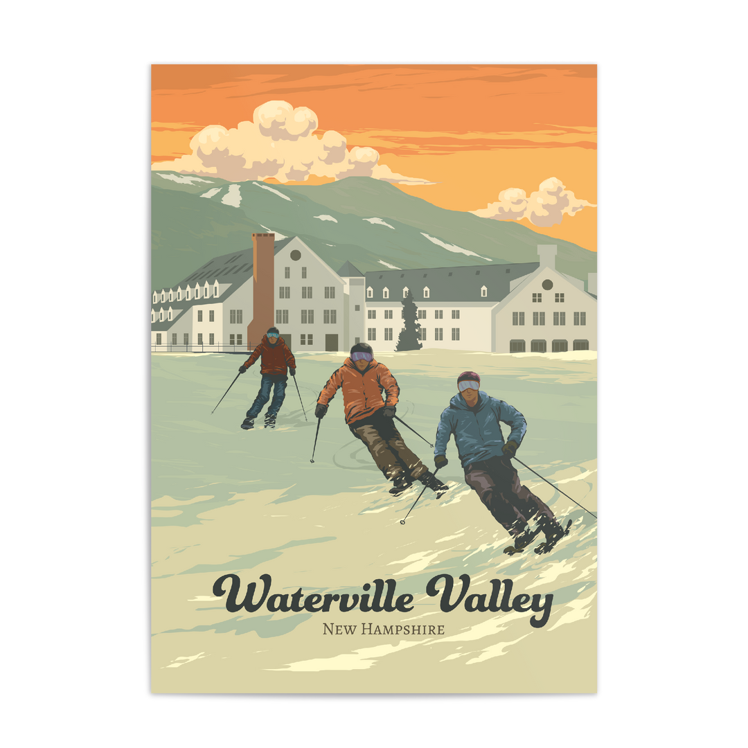 Waterville Valley New Hampshire Ski Resort Travel Poster